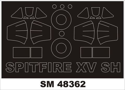 Montex 1/48 canopy masks for the Spitfire MkXV by Special Hobby - SM48362
