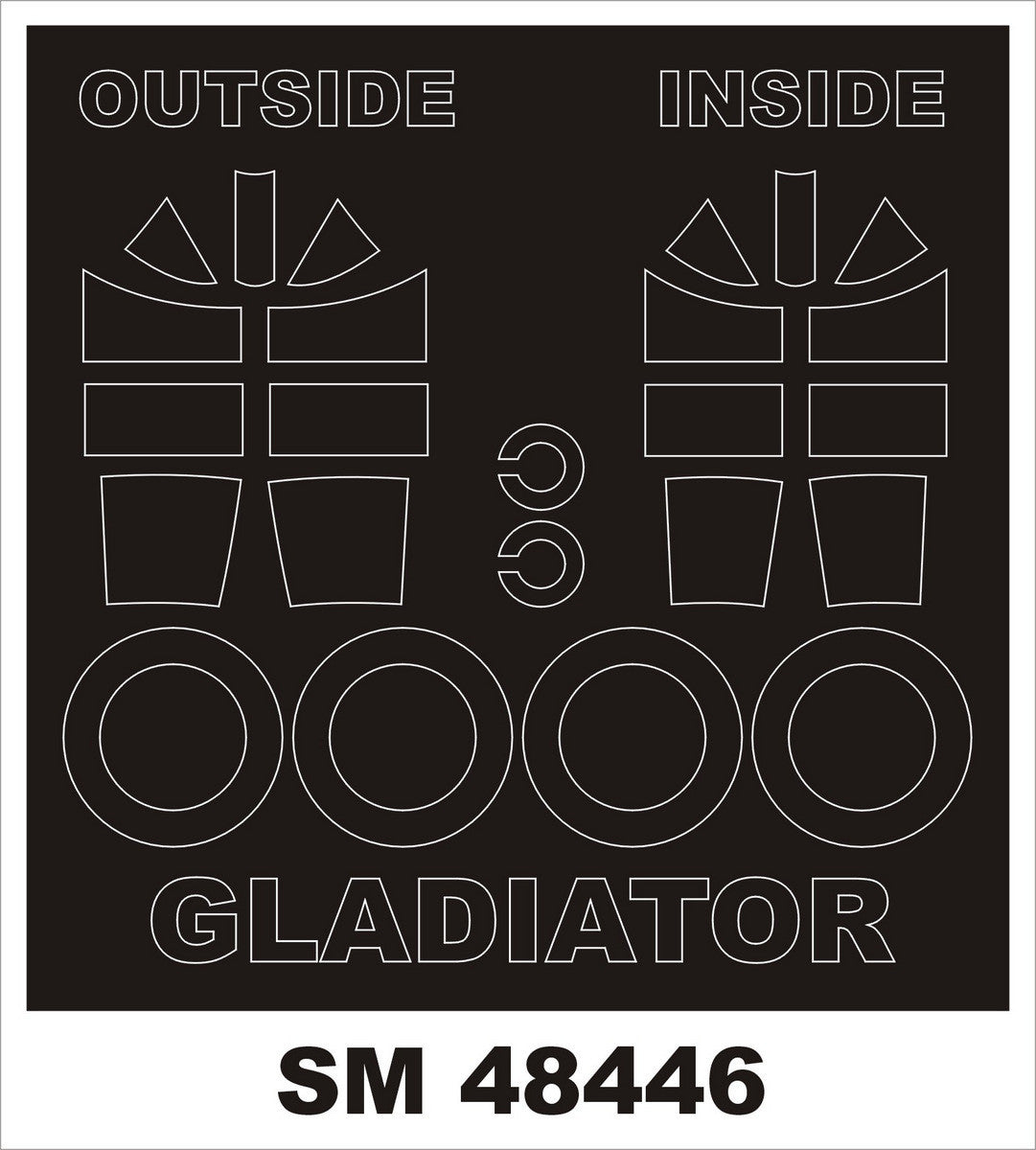 Montex 1/48 mask for GLOSTER GLADIATOR by MERIT - SM48446 Montex 1/48 mask for GLOSTER GLADIATOR by MERIT - SM48446