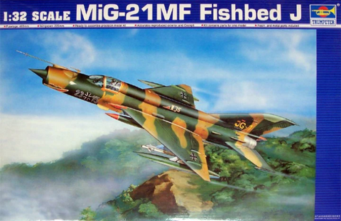 Trumpeter 1/32 scale MiG-21MF Fishbed-J Model Kit #02218 - NOS