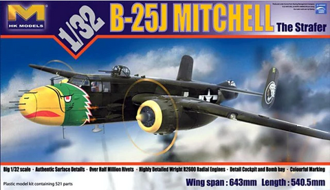 HK Models 1/32 Scale B-25J Mitchell The Strafer - kit#01E02