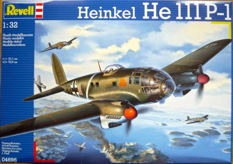 Revell 1:32 scale Heinkel He 111 P-1 aircraft kit - 04696 New Old Stock