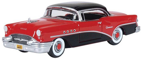 Oxford Diecast Co. #87BC55006 HO Scale 11955 Buick Century Carlsbad Black, Cherokee Red