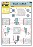 Eduard 1/48 scale paint masks Blenheim Mk. I for Airfix - EX779