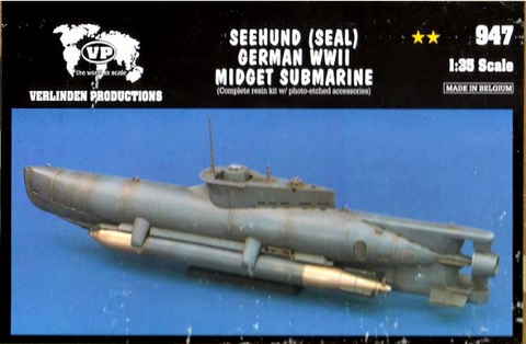 Verlinden 1/35 Seehund (Seal) German WWII Midget Submarine- #947 NOS