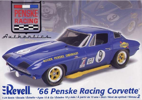 REVELL 1/24 Scale '66 Penske Racing Corvette - 85-2863 - NOS