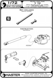 Master Model 1/72 Scale Polish light tank 7TP - gun barrel and signal horn - GM72008