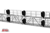 BLMA Models #4025 HO Modern Triple Track Signal Bridge w/6 Heads LED 3-Aspect