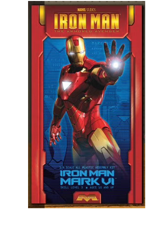 Moebius Models 1/8 Scale Iron Man Mark VI The Armored Avenger kit #922 - NOS