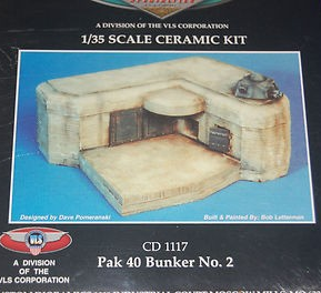 Custom Dioramics 1/35 Pak 40 Bunker #2 - kit CD1117 - NOS