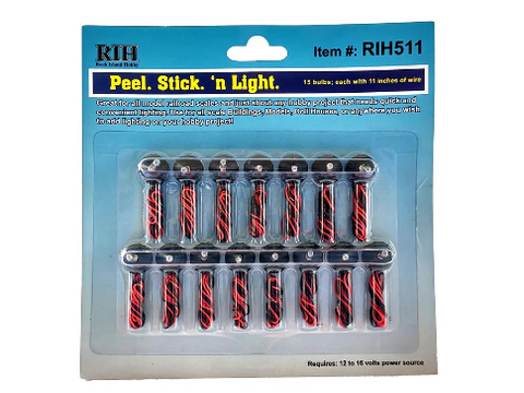 Rock Island Hobby Peel. Stick. 'n Light 15 Pack- RIH511