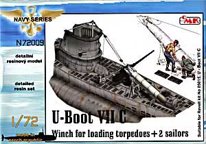 CMK 1/72 U-Boot VII C Winch For Loading Torpedoes + 2 Sailors - N72009