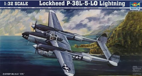 Trumpeter 1/32 Scale Lockheed P-38L-5-LO Lightning - kit #02227 - NOS Factory Sealed