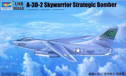 Trumpeter 1/48 scale A-3D-2 Skywarrior Strategic Bomber kit 02868 - NOS