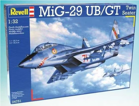 Revell 1:32 scale Mig-29 UB/GT Twin Seater kit #04751 - New Old Stock