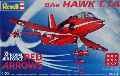 Revell 1/32 Scale BAe Hawk T.1A Royal Air Force Red Arrows plastic kit 04284 - NOS