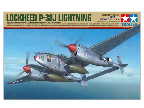 Tamiya 1/48 scale Lockheed P-38J Lightning - Kit 61123