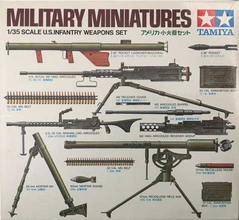 Tamiya 1/35 Scale U.S. Infantry Weapons Set  - kit #35121