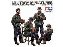 Tamiya 1/35 Scale German Soldiers At Rest (4 figures) - Kit #35129 Tamiya 1/35 Scale German Soldiers At Rest (4 figures) - Kit #35129