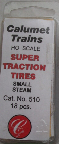 Calumet Trains #510 HO Scale Super Traction Tires Small Steam - 18 pcs