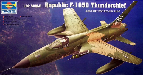 Trumpeter 1/32 Scale F-105D Thunderchief - kit #02201 - New Old Stock