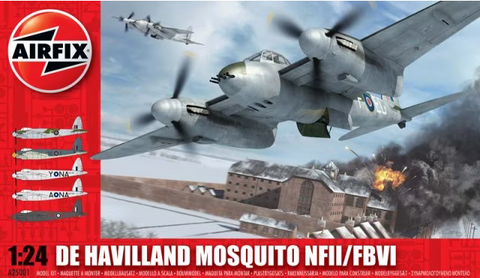Airfix 1/24 scale De Havilland Mosquito NFII/FBVI aircraft kit - A25001 - Factory Sealed