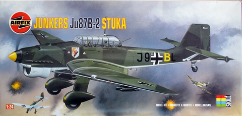Airfix 1/24 scale Junkers Ju87B-2 Stuka aircraft kit - A18002 - Factory Sealed
