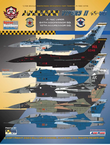 Bullseye Model Aviation 1/48 Decals Aggressor Viper II - 48025