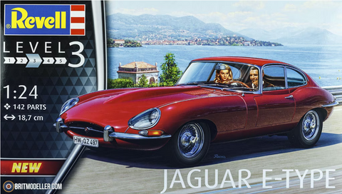 Revell 1/24 Scale Jaguar E-Type kit 07668 - Unpainted & Unassembled