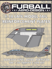 Furball 1/48 F-14 Late Model Tail Reinforcement Plates for Tamiya - FVD-001 Furball 1/48 F-14 Late Model Tail Reinforcement Plates for Tamiya - FVD-001