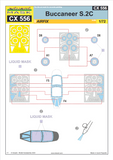 Eduard 1/72 masks for the Buccaneer S.2C by Airfix - CX556