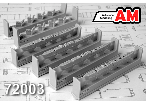 Advanced Modeling 1/72 scale Mast Rack BD3-USK x4 in resin - AMC72003