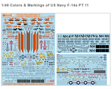 Furball 1/48 decals Colors & Markings of US Navy F-14 Tomcats for Tamiya FDS4820