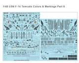 Furball 1/48 decals Colors & Markings of US Navy F-14 Tomcats for Tamiya FDS4818