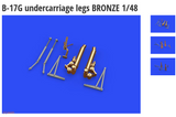 Brassin 1/48 Scale B-17G undercarriage legs BRONZE (HKM) - 648540
