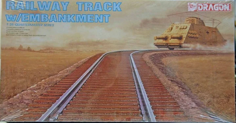 Dragon 1/35 Scale Railway Track with Embankment - Kit #3825