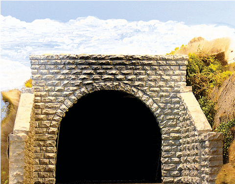 Chooch Ent. #8350 HO Scale Double-Track Cut Stone Tunnel Portal - 6 x 5-1/8"