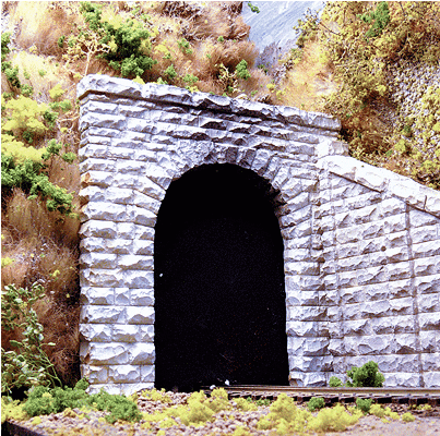 Chooch Ent. #8340 HO Scale Single-Track Cut Stone Tunnel Portal - 4-1/2 x 4-1/2