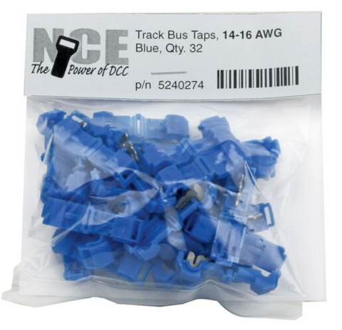 NCE #5240274 - Track Bus Taps - Blue pkg(32)