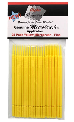 Microbrushes Fine Yellow 25 Pack by Alpha Abrasives - #1301
