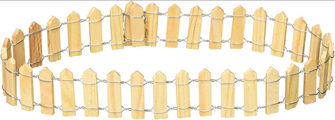 Darice #9154-68 Wood Picket Fence, Natural Color