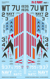 Caracal 1/48 decals CD48171 - FJ-2 Fury - Part 1 for Kitty Hawk