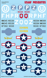 Caracal 1/48 decals CD48183 USAAF Mosquitos for Tamiya
