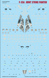 Caracal 1/72 decals CD72107 - F-35A Joint Strike Fighter for Hasegawa