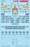 Caracal 1/72 decals CD72110 - F-111E Aardvark for Hasegawa