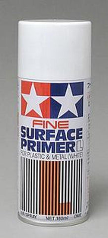 Tamiya Fine Surface Primer L - White 180ml Spray Can 87044