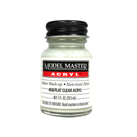 Testors Model Master Flat Clear Acrylic FM02015 1 oz Hobby and Model  Acrylic Paint #4636