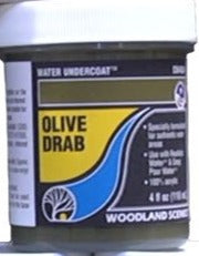 Woodland Scenics Water Undercoat Olive Drab - CW4534 4 fl oz