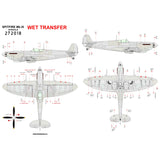 HGW 1/72 scale wet transfers stencils for Spitfire Mk. IX kits - 272018