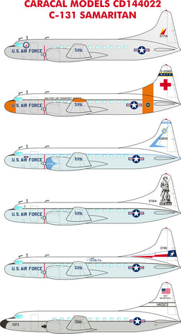 Caracal 1/144 decals C-131 Samaritan for Roden CV-340 kits - CD144022