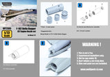 Wolfpack 1/72 resin F-102 Delta Dagger J57 Engine Nozzle for Meng kit - WP72085